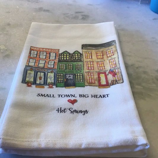 Small Town Big Heart Dishtowel.