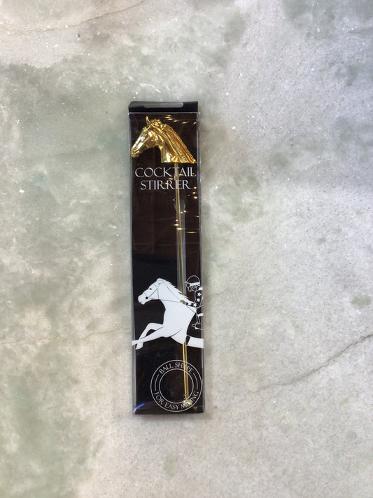 Gold Horse Cocktail Stirrer