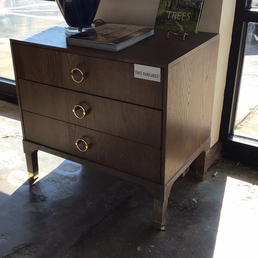 Brown Chest with gold circle handles