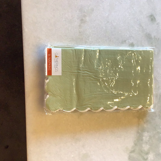 Fall scallop guest napkins