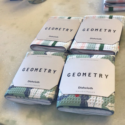 Geometry Dishcloth pack/3