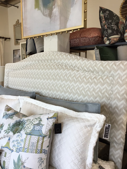 Chevron Upholstered King Headboard