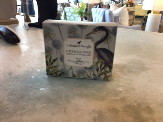 Hemingway Soap /cypress- Black salt