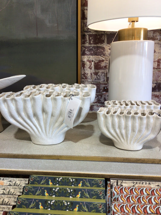 Small White Ceramic Vase