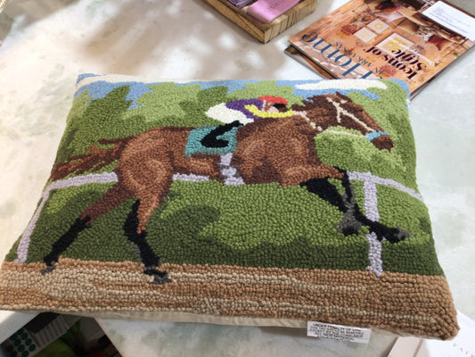 Racing Horse Hook Pillow