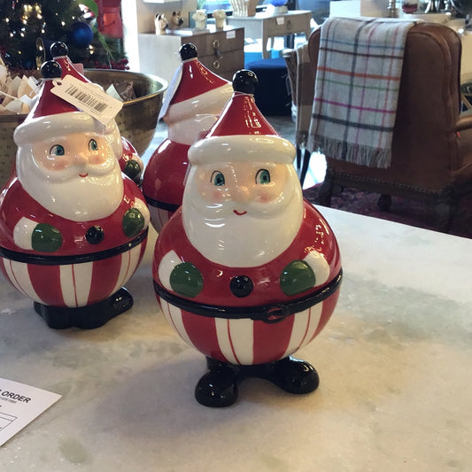 Cer Santa/ Snowman Container.
