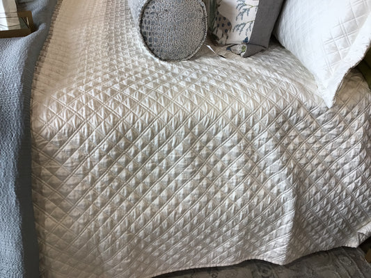 White Silk Bedspread