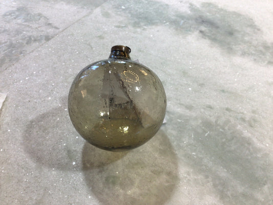 Recycled Amber Glass Ornament
