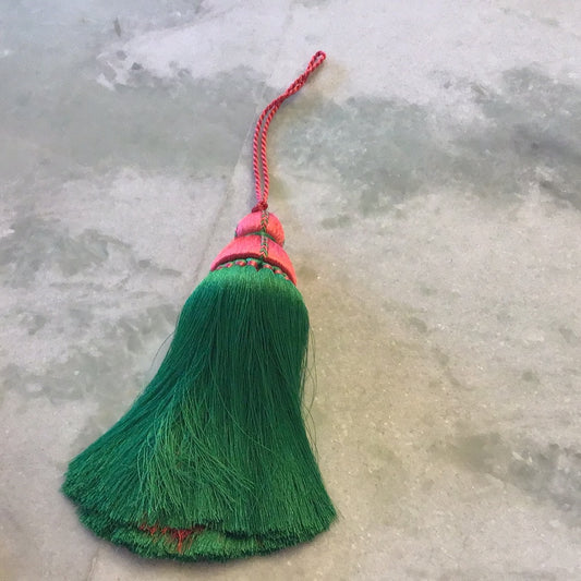 Pink and Green Tassel