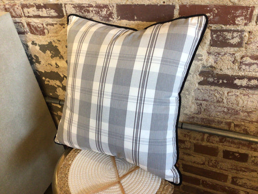 Black/ White Plaid Pillow