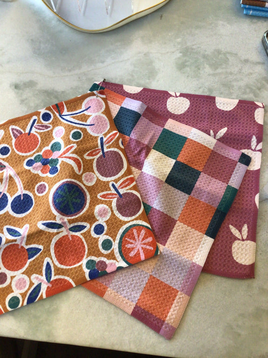 Geometry Autumn Party Dish Towels s/2