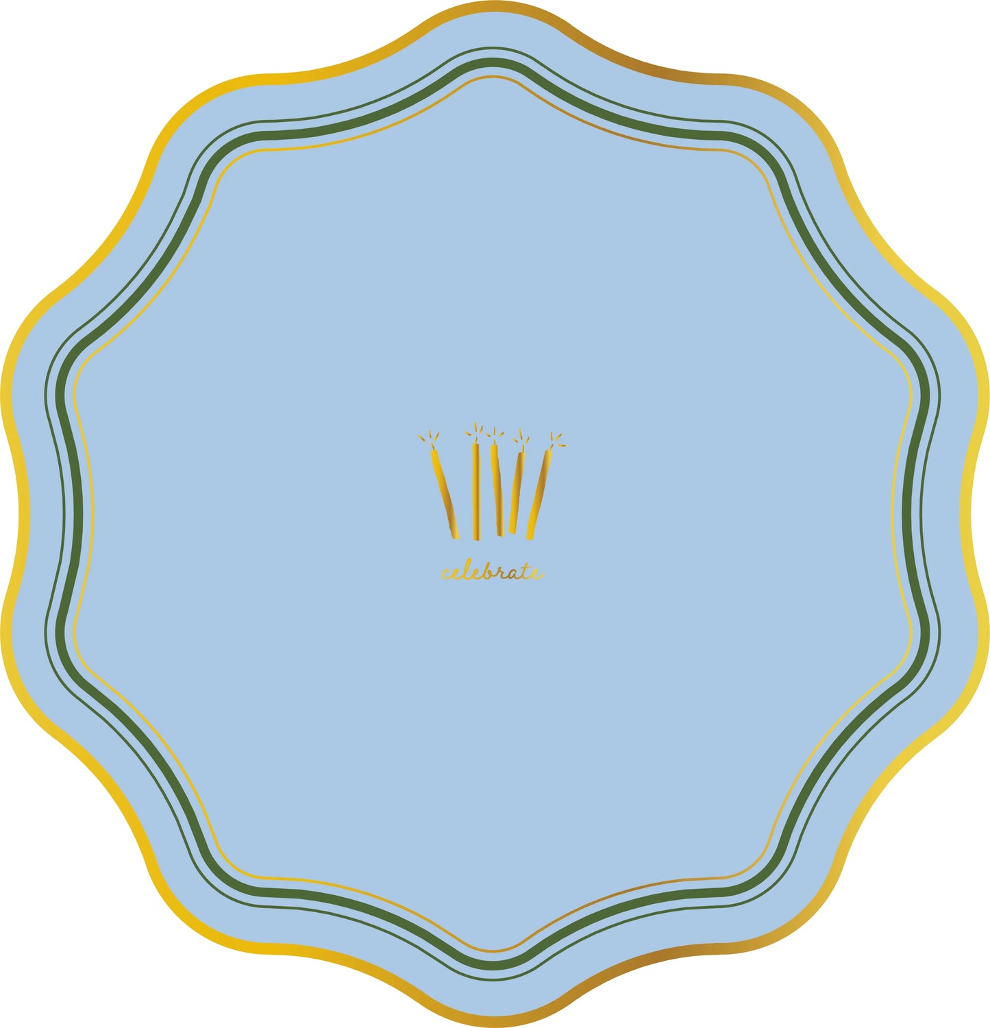 Green/Blue Celebrate Plates