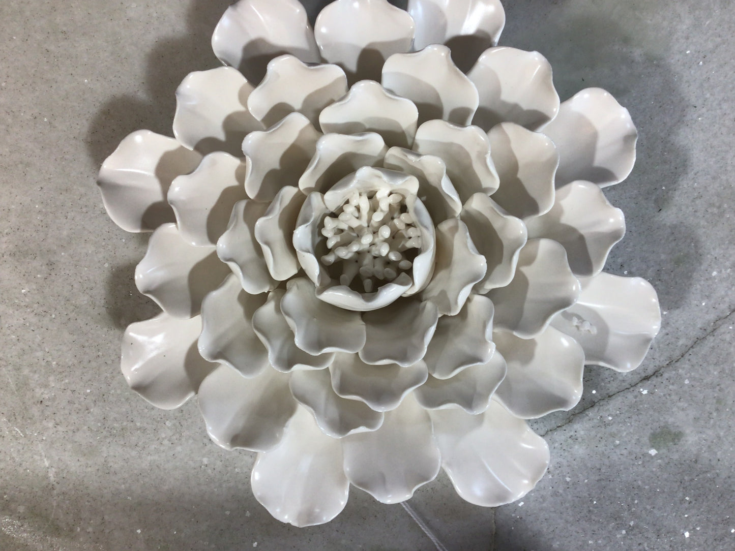 White Ceramic Wall Flower
