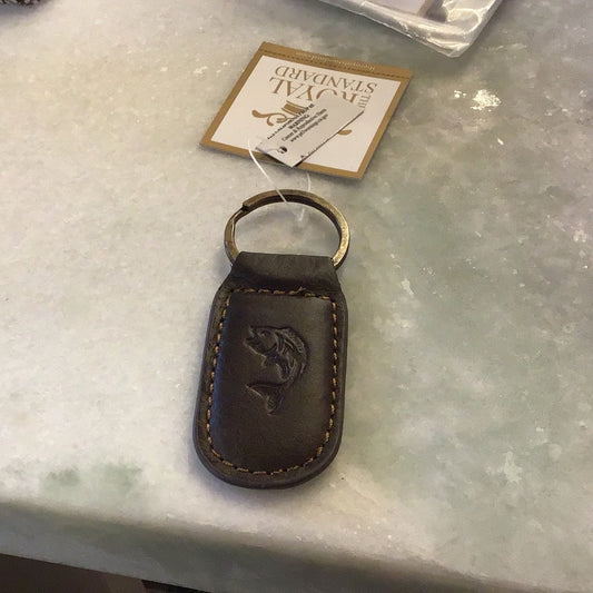 Fish Leather Keychain