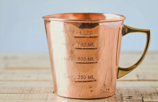 Copper Liquid Measuring Cup- 4 Cups