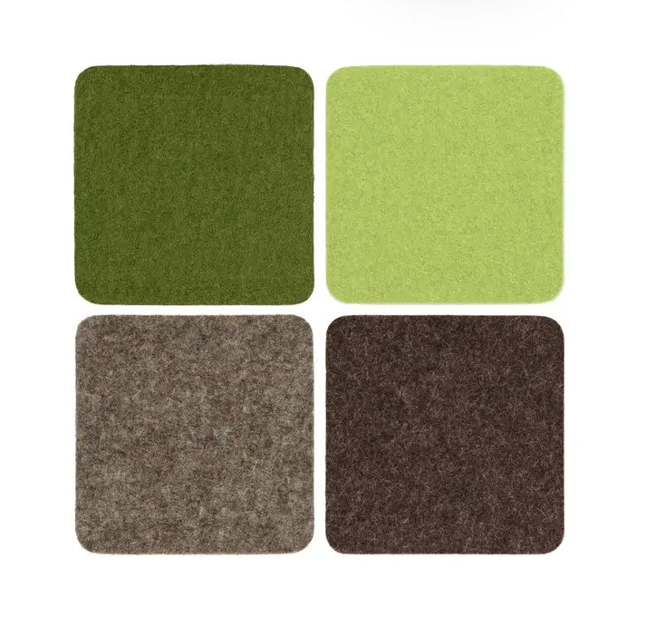 Graf Lantz Bierfilzl Merino Wool Coasters in Forest
