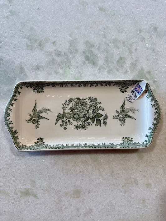 Green Pheasant Rectangular Tray