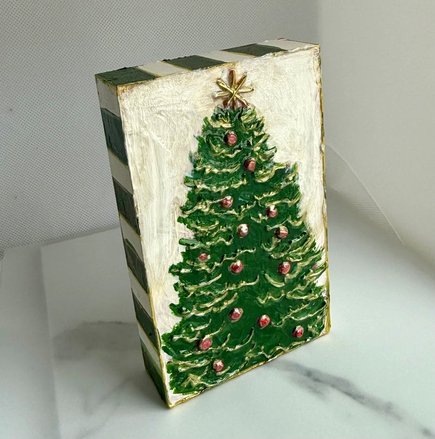 Christmas Tree Acrylic Art Block