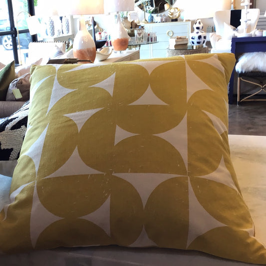 Yellow/cream Accent Pillow