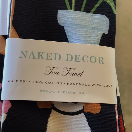 Naked decor tea towel