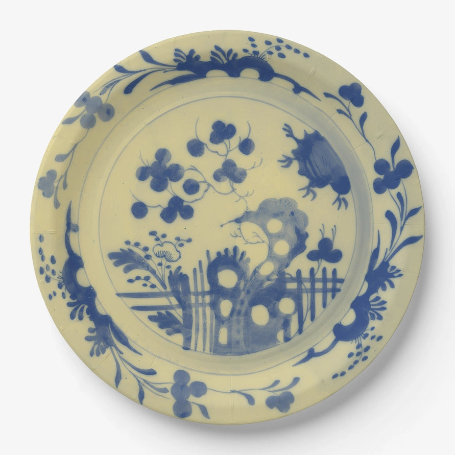 Vin Voy Paper Plates s/8 - Ivory & Navy