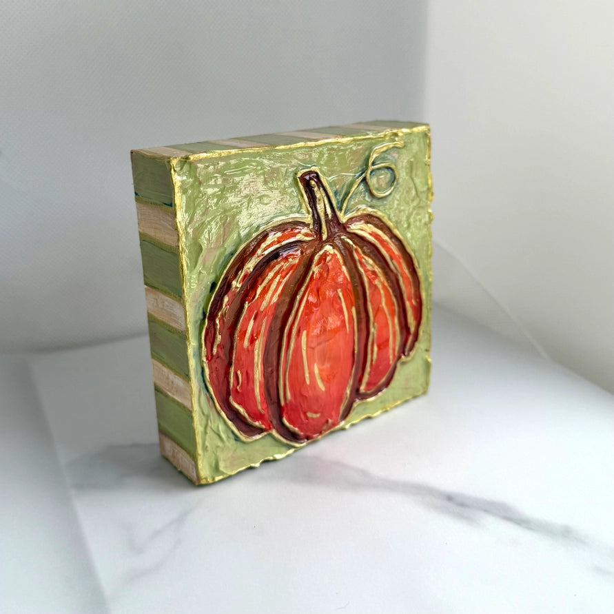 Pumpkin Acrylic Art Block