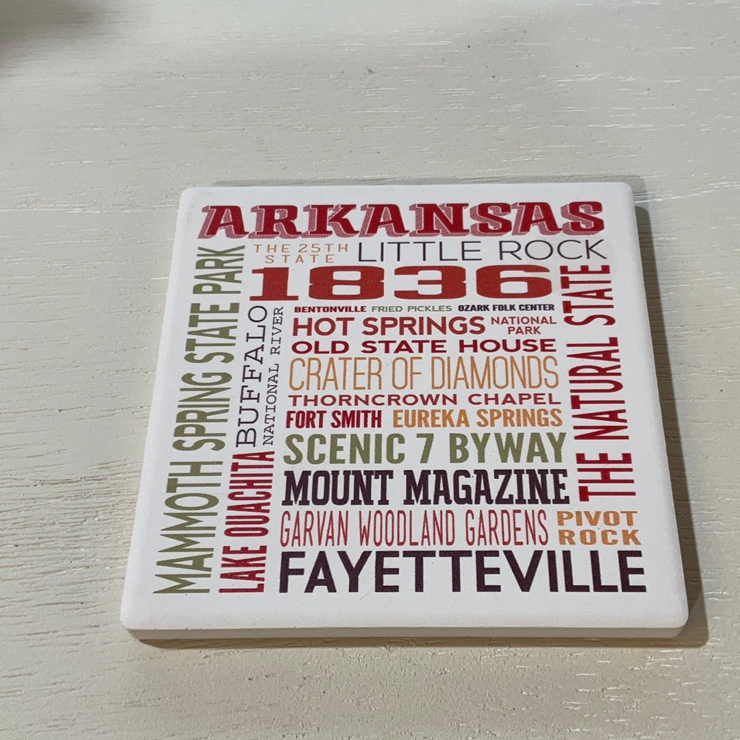 Arkansas Wording Coaster