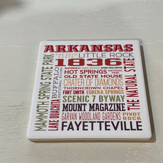 Arkansas Wording Coaster