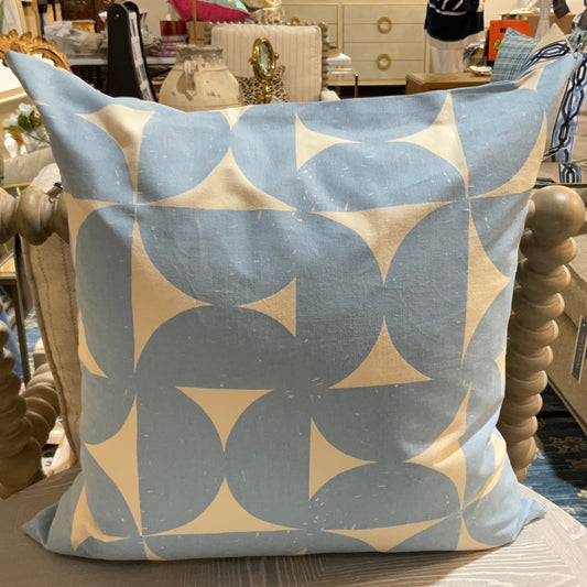 Blue/Cream Accent Pillow