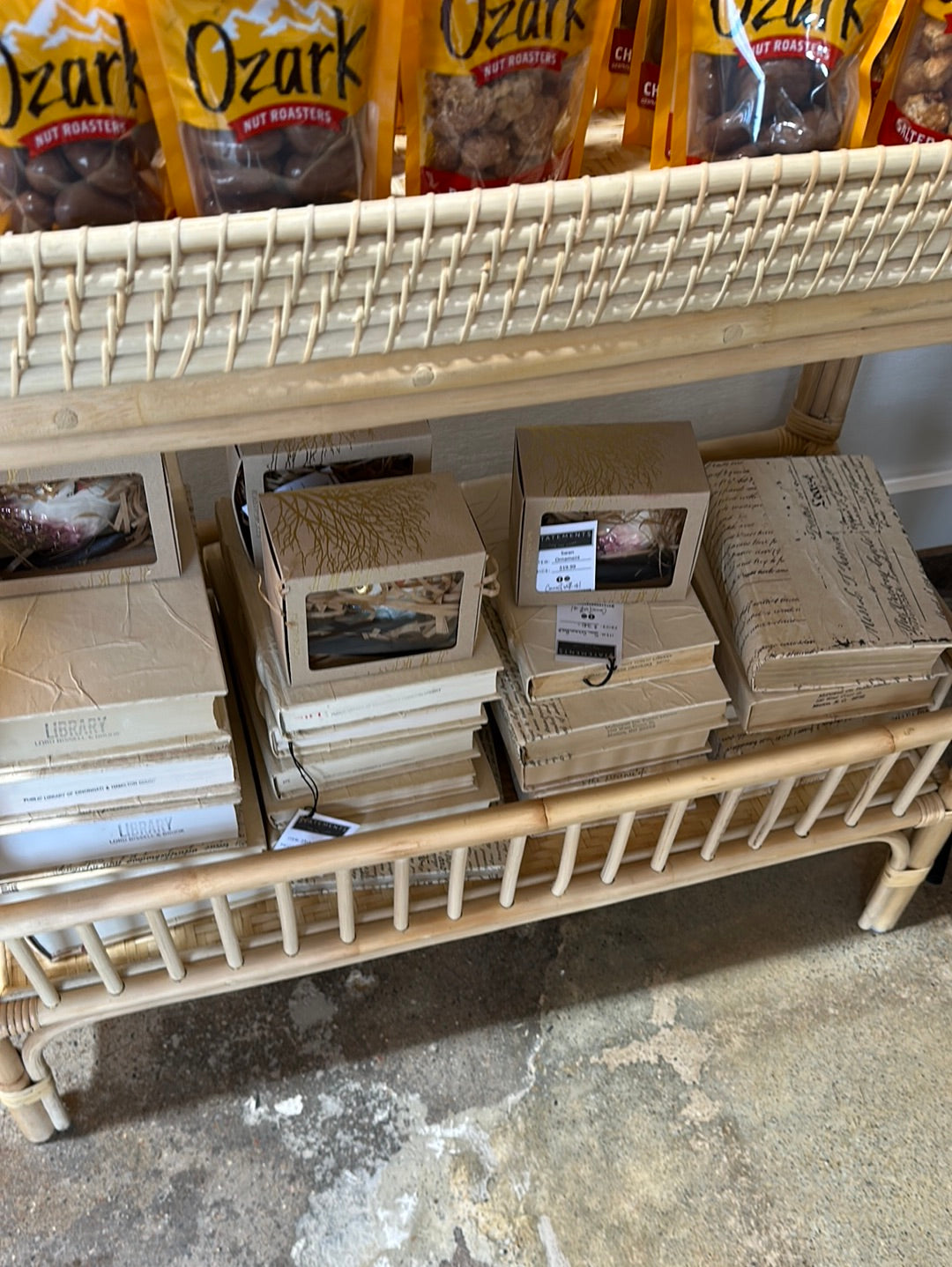 Textured white books
