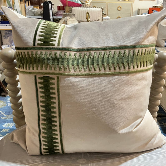 D.V.K Green Tape Accent Pillow