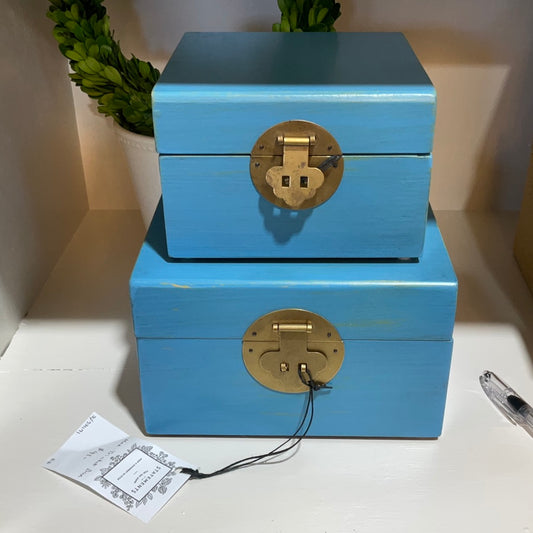 Trinket Box Blue- Small