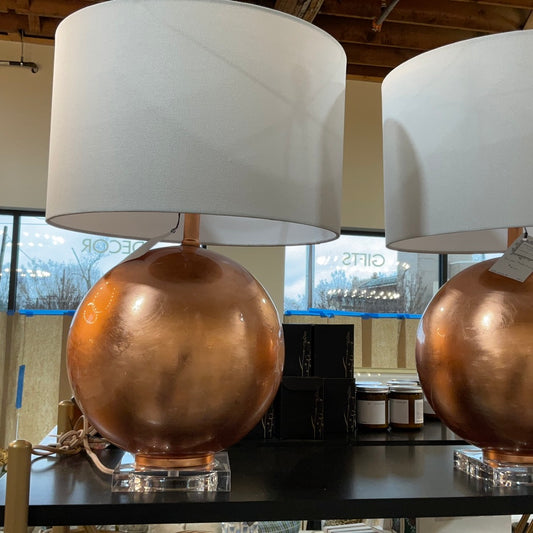Copper Ball Accent Lamp