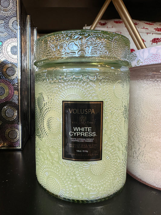 Voluspa 18 oz. Candle white cypress
