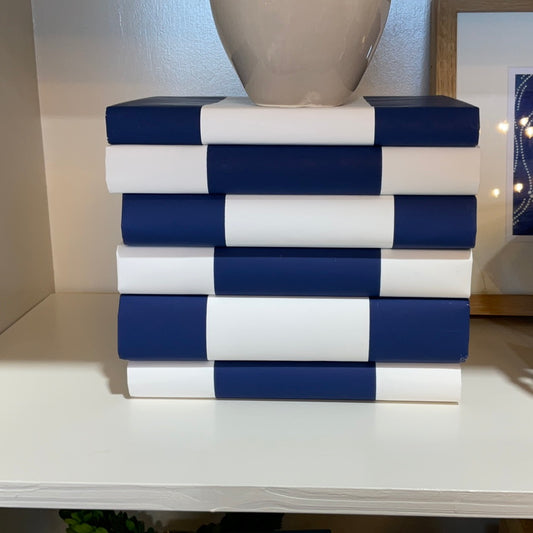 Wallpaper Covered Book Blue/White