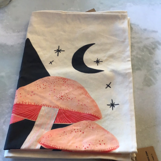 Midnight Mushrooms Tea Towel