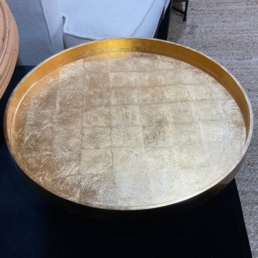 Gold Leaf Round Tray