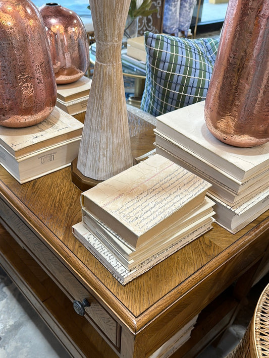 Textured white books