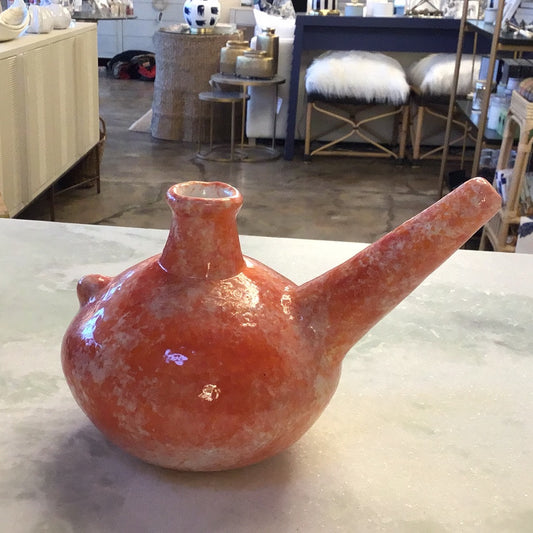 Handcrafted  Orange Pottery