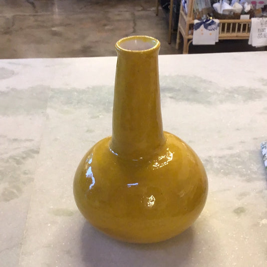 Handcrafted/ Yellow Vase