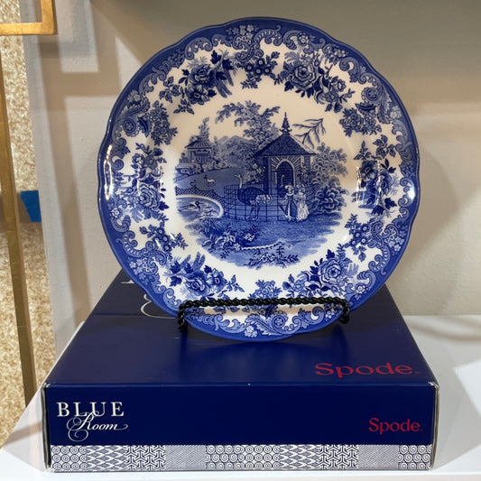 Spode Blue Dresser Plates Zoological Set/6