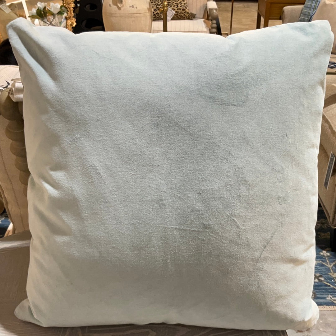 Aqua Velvet Pillow