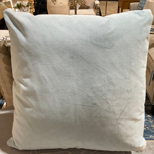 Aqua Velvet Pillow