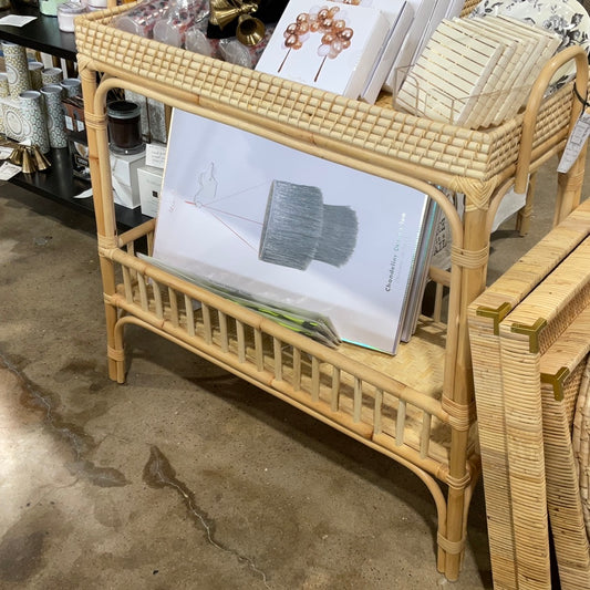 Bamboo/Rattan Table w/Shelf